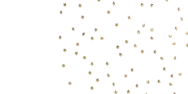 Beyaz arka planda altın yıldız konfetisi kutlama konsepti oluşturur