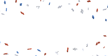 Kutlama için kırmızı beyaz ve mavi renkli konfeti arka planı