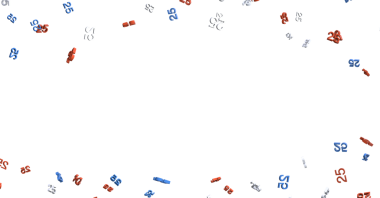 25. Yıldönümünü Kutlayan Konfeti Sayıları Soyut Dekor