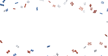 Kutlamalar ve Beyaz Yıldönümleri için 25 Numaralı Konfeti