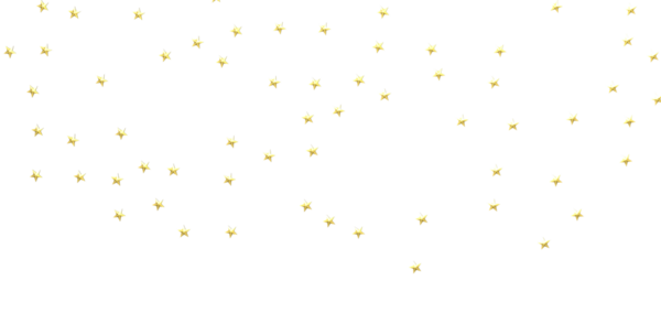 Kutlama için Beyaz Arkaplanda Altın Yıldız Konfeti