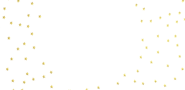 Kutlama tasarımı için beyaz arka planda altın yıldızlar