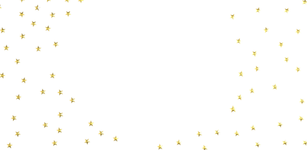 Kutlama Tasarımları İçin Beyaz Arkaplanda Altın Yıldız Konfeti
