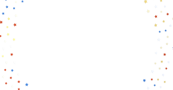 Kutlama için beyaz zemin üzerinde renkli yıldız sınır tasarımı
