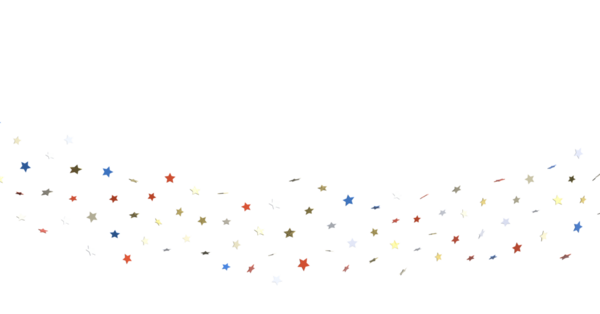 Kutlamalar, soyut ve şenlikli tasarım için renkli yıldız konfeti arka planı