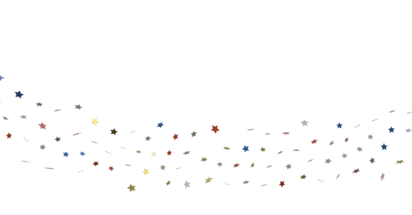 Beyaz Arkaplan Resimlerine Düşen Soyut Renkli Yıldızlar