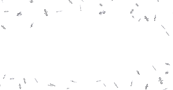 Beyaz Arkaplanda Düşen Soyut Yüzde Sembolleri: İndirim Kavramı