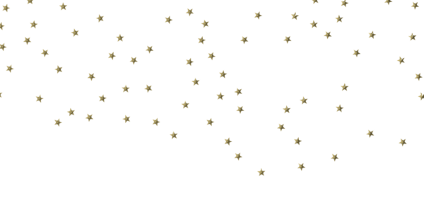 Kutlama ve Neşe İçin Beyaz Arkaplanda Altın Yıldız Konfeti