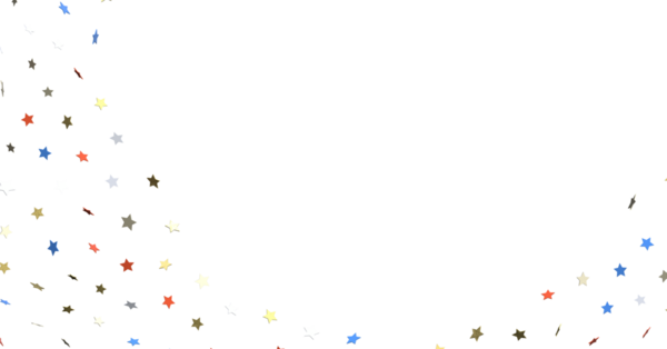 Beyazın renkli yıldız arkaplanı. Tasarım için şenlikli konfeti ögesi.