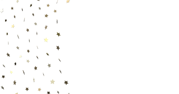 Altın Yıldız Konfeti Beyaz Arkaplan Şenlikli Soyut Tasarım üzerine