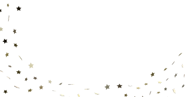 Beyaz Arkaplanda Altın Yıldız Konfeti: Kutlama Neşesi