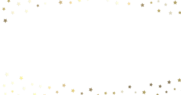 Kutlama ve Neşe İçin Beyaz Arkaplanda Altın Yıldız Konfeti Sınırı