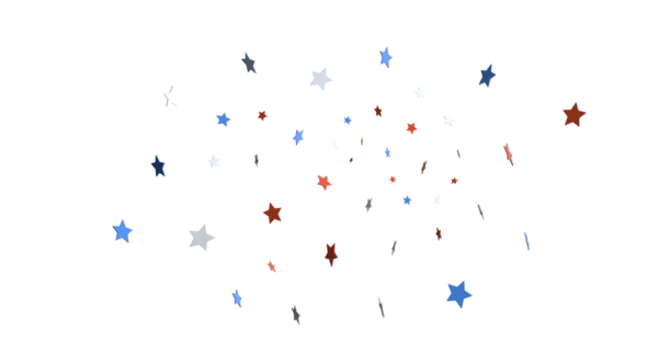 Beyaz Arkaplanda Bağımsızlık Günü 'nü Kutlayan Kutlama Yıldızları