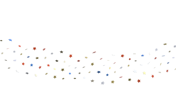 Renkli Yüzen Yıldızlarla Şenlikli Arkaplan: Kutlama, Eğlence, Parti