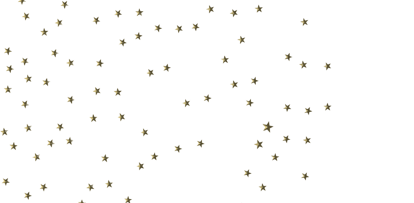 Tasarım ve kutlama için beyaz arka plana dağılmış altın yıldızlar