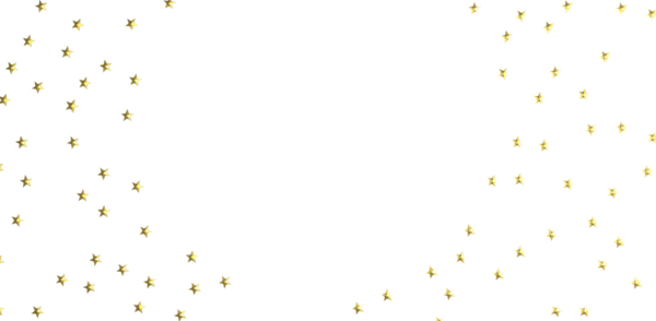 Kutlama tasarımı için beyaz arka planda altın yıldızlar