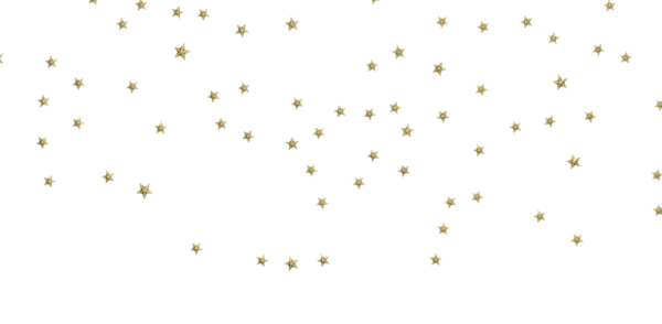 Kutlama tasarımı için beyaz arka planda altın yıldızlar