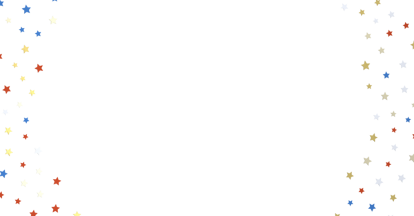 Beyaz arkaplanda renkli yıldız konfeti arkaplan sınırı