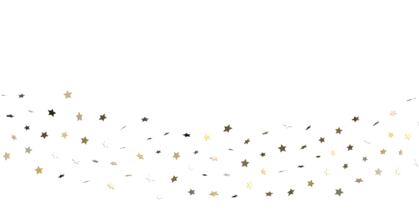 Beyaz Arkaplanda Altın Yıldız Konfeti: Kutlama Kavramı