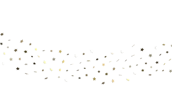 Kutlama Olayları İçin Beyaz Arkaplanda Altın Yıldız Konfeti
