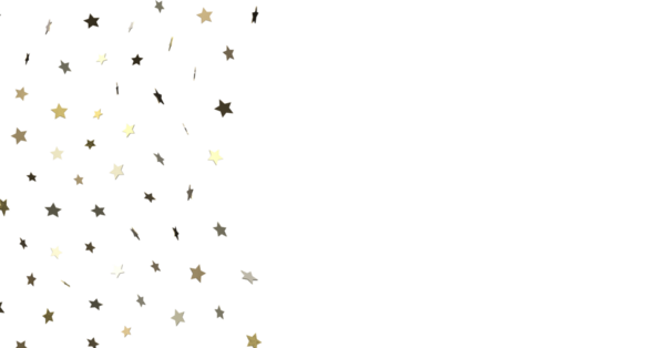 Beyaz Arkaplanda Altın Yıldız Konfeti: Kutlama ve Zarafet