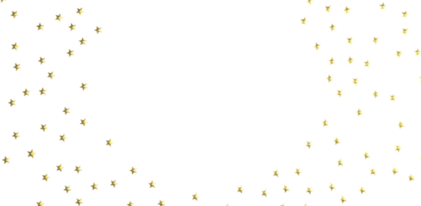 Kutlama ve Neşe İçin Beyaz Arkaplanda Altın Yıldız Konfeti