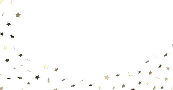 Kutlama ve Neşeli Anlar İçin Beyaz Arkaplanda Altın Yıldız Konfeti