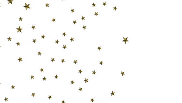 Altın Yıldız Konfeti Şenlik Tasarımları için Beyaz Arkaplan üzerine serpiştirildi