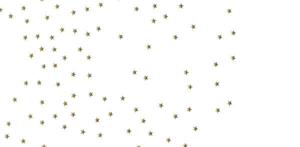Kutlamalar için beyaz arka planda altın yıldız konfetisi