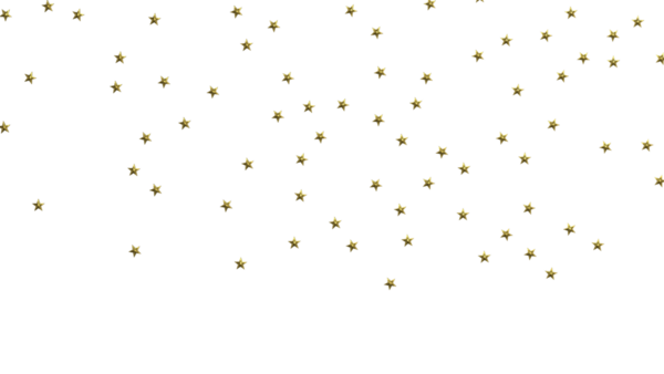 Beyaz Arkaplanda Altın Yıldız Konfeti: Kutlama ve Zarafet
