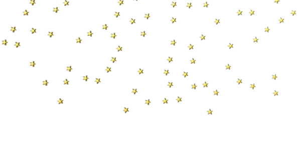 Beyaz Arkaplanda Altın Yıldız Konfeti: Kutlama Dekorasyonu