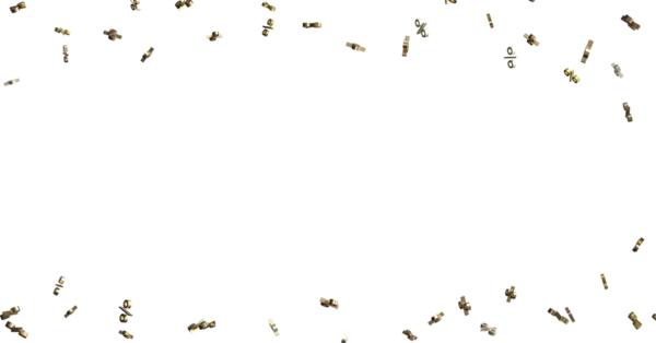 Beyaz Boşlukta Yüzen Yüzde Sembolleri Olan Soyut Arkaplan