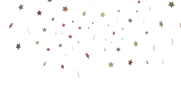 Parti, kutlamalar ve tatiller için beyazlar üzerine renkli yıldız geçmişi