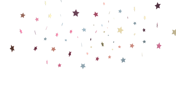 Beyaz Arkaplanda Renkli Düşen Yıldızlar: Kutlama Dekorasyonu