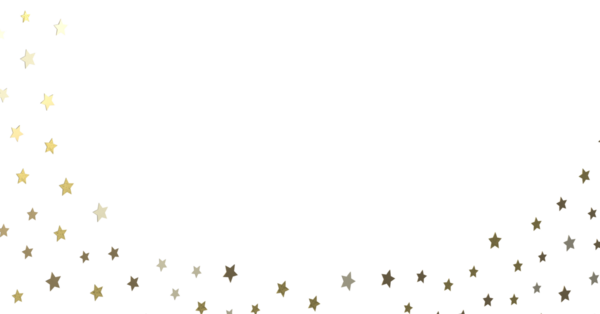 Beyaz arka planda altın yıldız konfetisi, şenlikli ve zarif tasarım