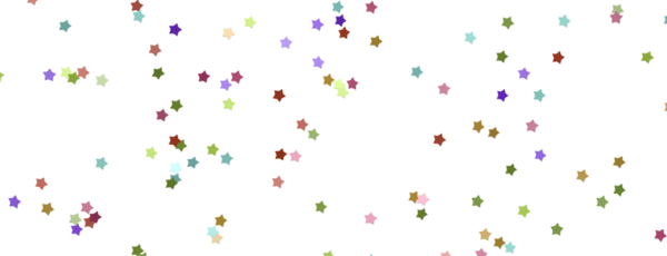 Renkli Yıldız Konfeti Kutlama İçin Beyaz Arkaplana Dağılmış