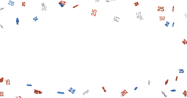 Kırmızı Beyaz ve Mavi Konfeti 25 Yıl dönümü Kutlaması