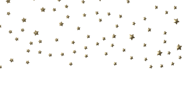 Beyaz Arkaplanda Altın Yıldız Konfeti: Kutlama ve Neşe