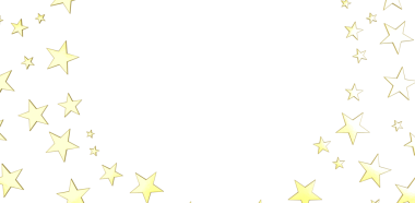 Festivalsel tasarım elementleri için beyaz zemin üzerinde soyut sarı yıldızlar