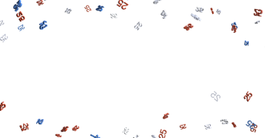 Beyaz Arkaplanda 25. yıldönümünü kutlayan Konfeti Sayıları