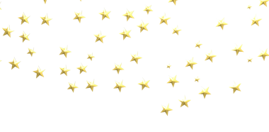 Beyaz zemin üzerine düşen altın yıldızlar kutlama konsepti tasarımı