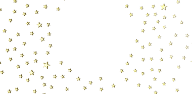 Beyaz arka plandaki altın yıldızlar zarafetle büyülü bir rüya yaratırlar..