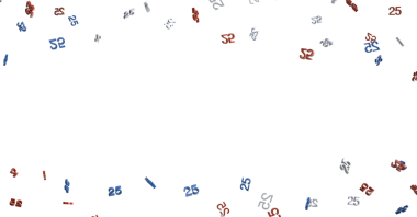 25 'lik Konfeti Yıldönümü Kutlamaları İçin Beyaz Arkaplanda Yüzüyor