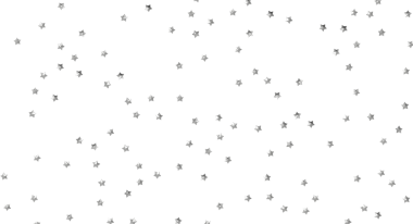 Beyaz arka planda ışıldayan gümüş yıldız deseni, şenlikli kutlama tasarımı