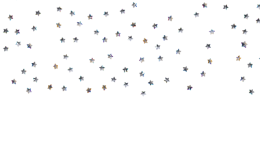 Beyaz Arkaplanda Dekorasyon ve Tasarım İçin Parlayan Yıldızlar Düşüyor