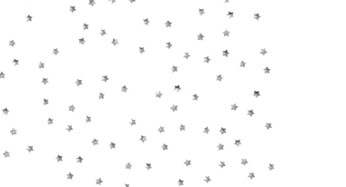 Gümüş Yıldızlı Konfeti Kutlama İçin Beyaz Arkaplana Dağıldı