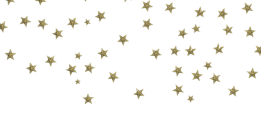 Beyaz arka planda yüzen altın yıldızlar şenlik tasarımı