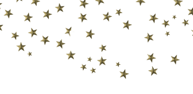 Gökyüzü tasarımı ile beyaz arkaplan üzerine düşen altın yıldızlar