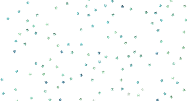 Parlak turkuaz yıldız konfetisi tasarım için beyaz arka plana karşı