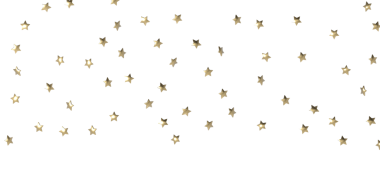 Beyaz arka planda altın yıldız konfetisi, kutlama konsepti